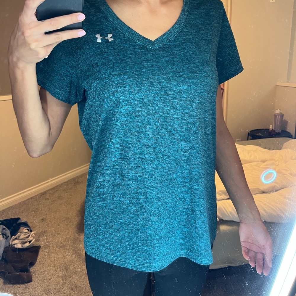 Under armour teal athletic shirt